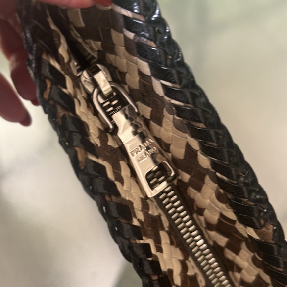 Prada Leather Woven Clutch - Picture 14 of 14